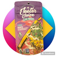 a bag of joetter juice in a colorful background